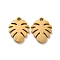 Ion Plating(IP) 304 Stainless Steel Charms, Monstera Leaf, Golden, 12x9.5x1.4mm, Hole: 1.4mm
