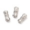 Non-Tarnish 304 Stainless Steel Screw Clasps, Column, Stainless Steel Color, 11x5mm, Hole: 0.8mm