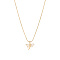 Dragonfly Pendant Necklace, Gold Plated Stainless Steel Snake Chain Necklaces for Women