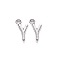 Tibetan Style Alloy Pendants, Cadmium Free & Lead Free, Letter Y, Y: 15.5x8x2mm, Hole: 2mm, about 2040pcs/1000g