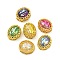 Sew on Rhinestone, Glass Crystal Rhinestone Multi-Strand Links, with Brass Prong Settings, Garments Accessories, Oval, Mixed Color, 11x9x5.5mm, Hole: 1mm