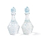 Dummy Bottle Transparent Resin Cabochon, with Sequins, Light Sky Blue, 33.5x15.5mm