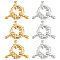 10Pcs 2 Colorsd Brass Spring Ring Clasps, Ring, Mixed Color, 21x15x4.5mm, Hole: 2.5mm, 5pcs/color