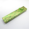 Rectangle Bowknot Cardboard Necklace Boxes, for Bangles or Bracelets, with Sponge Inside, Light Green, 215x43x24mm