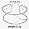 304 Stainless Steel Cuff Bangles for Women, Stainless Steel Color, Inner Diameter: 2-1/2 inch(6.3cm)