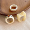 3Pcs Resin Finger Rings & Cuff Rings Sets, Mixed Color, Inner Diameter: 18mm