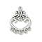 304 Stainless Steel Chandelier Component Links, Heart, Stainless Steel Color, 26.5x19x2.5mm, Hole: 1.4mm