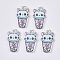 PVC Plastic Kitten Cabochons, Cat Shape Cup, Lilac, 33x18.5x3mm