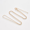 Brass Round Snake Chain Necklace Making, with Lobster Claw Clasps, Light Gold, 24.4 inch(62.2cm), 1.2mm