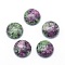 Natural Ruby in Zoisite Cabochons, Half Round, 4x2~2.5mm