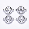 Tarnish Resistant 201 Stainless Steel Links Connectors, Laser Cut, Flat Round with Fairy, Stainless Steel Color, 15x20x1.5mm, Hole: 1.6mm