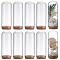 SUNNYCLUE 10Pcs 2.76 inch Glass Display Dome Cloche Glass Display Bell Jar Mini Glass Bottles Dome Display Dome with Cork Base Display Case for Flower Storage Christmas Party Favor Gift Home Decor
