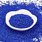 TOHO Japanese Seed Beads, Round, (48F) Opaque Frost Navy Blue, 11/0, 2x1.5mm, Hole: 0.5mm, about 42000pcs/pound