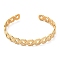 304 Stainless Steel Hollow Rhombus Cuff Bangles, Golden, Inner Diameter: 2-3/8 inch(6.1cm)