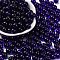 Transparent Colours Glass Seed Beads, Round, Purple, 8x7.5mm, Hole: 1.6mm, about 681pcs/pound