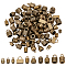 PH PandaHall 120pcs Cord End Caps 10 Styles Bead End Caps Tibetan Alloy Tube Barrel End Tip Thread Cord Caps Rope End Caps Crimp Covers for Necklaces Bracelet Jewelry Making
