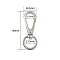 Alloy Swivel Clasps, for Bag Making, Platinum, 48x16.5mm, Hole: 13.5mm