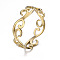 Branch 304 Stainless Steel Finger Rings, Golden, 5.5mm, Inner Diameter: 20mm