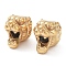 Ion Plating(IP) 304 Stainless Steel Beads, Tiger, Golden, 11x8x9.5mm, Hole: 2.5mm
