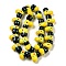 Handmade Lampwork Bumpy Beads Strands, Boot, Gold, 12~13.5x12.5~14x9.5~10mm, Hole: 1.5mm, about 25pcs/strand, 12.72''(32.3cm)