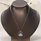 Classic Hollow Ramadan Castle Brass Pendant Necklaces for Women Vacation, Silver, 15.75 inch(40cm)