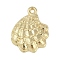 Ocean Series Alloy Pendants, Golden, Shell Shape, 22.5x17x3.5mm, Hole: 1.8mm