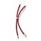 Nylon Twisted Cord Bracelet, with Brass Cord End, for Slider Bracelet Making, FireBrick, 9 inch(22.8cm), Hole: 2.8mm, Single Chain Length: about 11.4cm