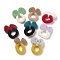 Bowknot Faux Mink Fur Elastic Hair Ties, Hair Accessories for Girl Ponytail Holder, Mixed Color, 14mm, Inner Diameter: 25.5mm