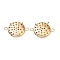 Brass Cabochon Connector Settings, Cadmium Free & Nickel Free & Lead Free, Long-Lasting Plated, Real 18K Gold Plated, 17x24x4mm, Hole: 1.2mm and 2mm
