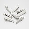 Iron Alligator Hair Clip Findings, Platinum, 34x7mm
