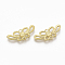 Brass Links connectors, Nickel Free, Chinese Knot, Raw(Unplated), 10x23x2mm, Hole: 1.2mm
