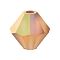 Preciosa® Crystal Beads, Czech Crystal, Bicone(451 69 302 Rondelle), 10330 20019 Lt.Col.Topaz AB Matt, 6mm, Hole: 1mm