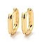 Brass Oval Hoop Earrings for Women, Cadmium Free & Nickel Free & Lead Free, Real 18K Gold Plated, 16x12x3mm, Pin: 0.8mm