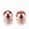 Brass Spacer Beads, Cadmium Free & Lead Free, Round, Rose Gold, 5x4.5mm, Hole: 1.5mm