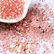 6/0 Glass Seed Beads, Frosted, Silver Lined, Round, Light Coral, 4.5x3mm, Hole: 1mm