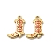 304 Stainless Steel Enamel Pendants, Ion Plating(IP), Cowboy Boots Charm, Golden, 25x18.5x3mm, Hole: 3mm
