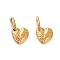 304 Stainless Steel Charms, with Jump Ring, Heart Charm, Ion Plating(IP), Real 14K Gold Plated, 7x7x1mm, Hole: 4.5x2.5mm