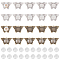20Pcs 2 Colors Butterfly Alloy Pendant Cabochons Settings, with 20Pcs Transparent Glass Cabochons, DIY Pendant Making Kits, Antique Bronze & Antique Silver, 33x49x3mm, Hole: 2.5mm
