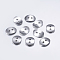 Tarnish Resistant 304 Stainless Steel Buttons, 2-Hole, Oval, Stainless Steel Color, 14x10.5x1mm, Hole: 2mm