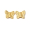 Rack Plating Brass Beads, Cadmium Free & Lead Free, Butterfly, Real 18K Gold Plated, 8.7x10.6x3.5mm, Hole: 1.2mm