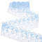 5 Yards Polyester Embroidery Shell Lace Ribbon, Clothing Decoration, Light Steel Blue, 6~6-3/4 inch(153~170mm)