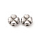 304 Stainless Steel Beads, Clover, 7.5x7.5x4mm, Hole: 1.6mm