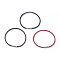 Leather Cord Bracelet Making, with Brass Clasps, Platinum, Mixed Color, 7-1/2 inch(19cm)~8-1/8 inch(20.5cm), 3mm