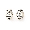 Tibetan Style Alloy Beads, Cadmium Free & Lead Free, Oval, Antique Silver, 7x6mm, Hole: 1.6mm, about 1385pcs/1000g