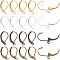 NBEADS 200 Pcs Brass Leverback Earring Findings, French Earring Hooks Leverback Earwires Earring Hooks Hypoallergenic Ear Wire with Open Loop for DIY Earring Making Jewelry, 4 Colors