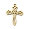 201 Stainless Steel Pendants, Laser Cut, Golden, Cross, 20x15x1mm, Hole: 1.2mm, 5pcs/bag