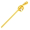 Solid Color Plastic Imitation Wood Pencil, High Musical Note Pencil, for Office & School Supplies, Yellow, 200x7mm