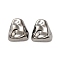 Brass European Beads, Large Hole Beads, Cadmium Free & Nickel Free & Lead Free, Triangle, Gunmetal, 15x14x6.5mm, Hole: 4.2x3mm