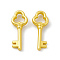 Rack Plating Alloy Pendants, Cadmium Free & Lead Free & Nickle Free, Key Charms, Matte Gold Color, 22x8.5x3.5mm, Hole: 5.5x5.5mm