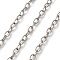 304 Stainless Steel Cable Chains, Unwelded, Stainless Steel Color, 6.5x4x1mm